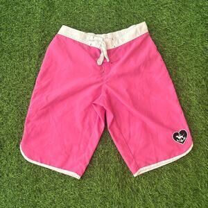 Women's Vintage/Y2K Love Pink Love Athletic/Swim Shorts